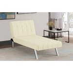 Ortansa Faux Leather Chaise Lounge