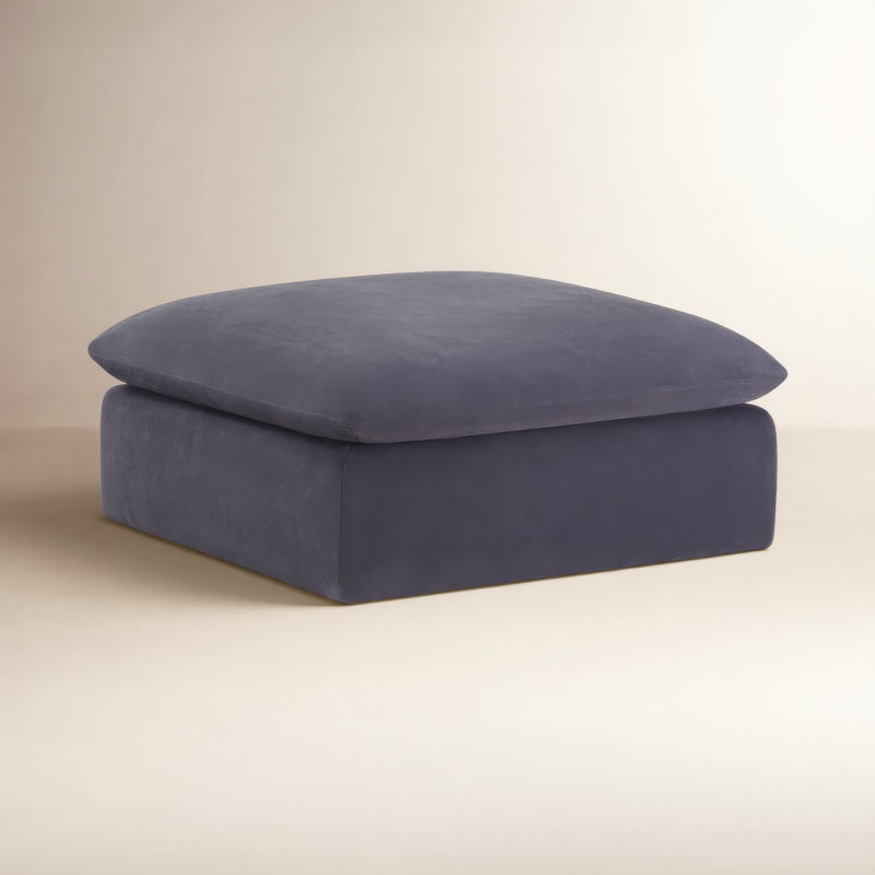 Annabella 41" Upholstered Ottoman, Willow Zinc Performance Chenille