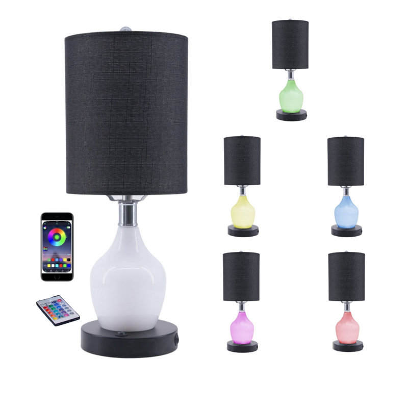Metal USB Table Lamp, Black