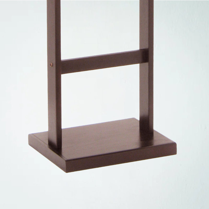 Ezra 1-Drawer Espresso Finished Wood Valet Stand, 55.22" H X 15.19" W X 11.99" D