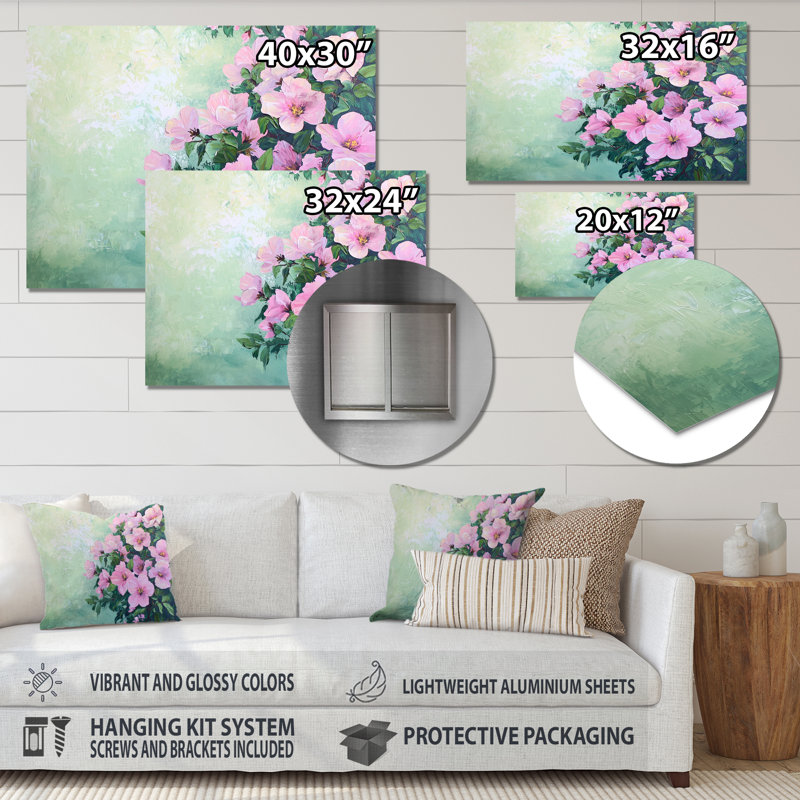 Printemps symphonie de fleurs violettes, H 24 po x l 32 po x P 0,84 po
