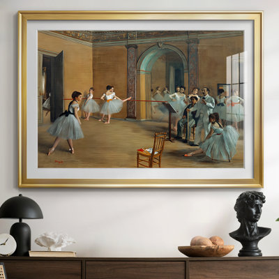 «The Dance Foyer at the Opera», rue Le Peletier-Edgar Degas - Encadré mat et encadré sous verre acrylique