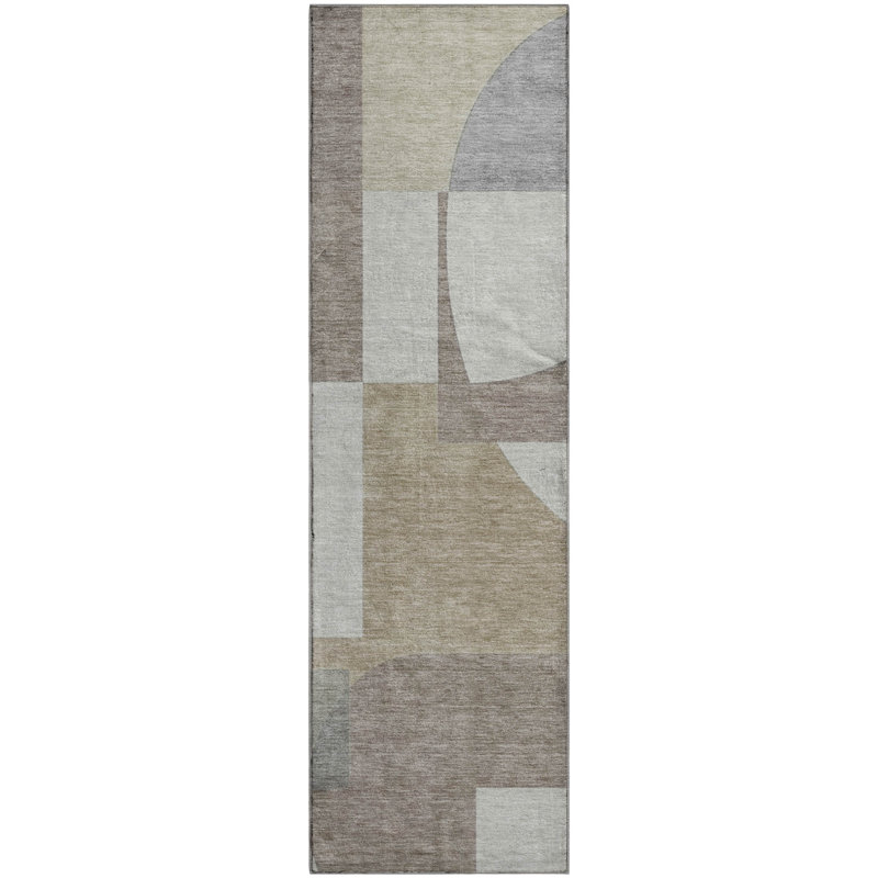 Premium Machine Washable Mehara AMF1692 Mid Century Rug, Runner 2'3" x 7'6"