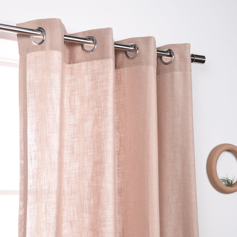 Sickels Semi Sheer Curtain Pair, 52" W x 84" L, Sesame