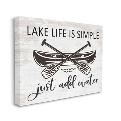 Art mural sur toile Lake Life Canoe Ores
