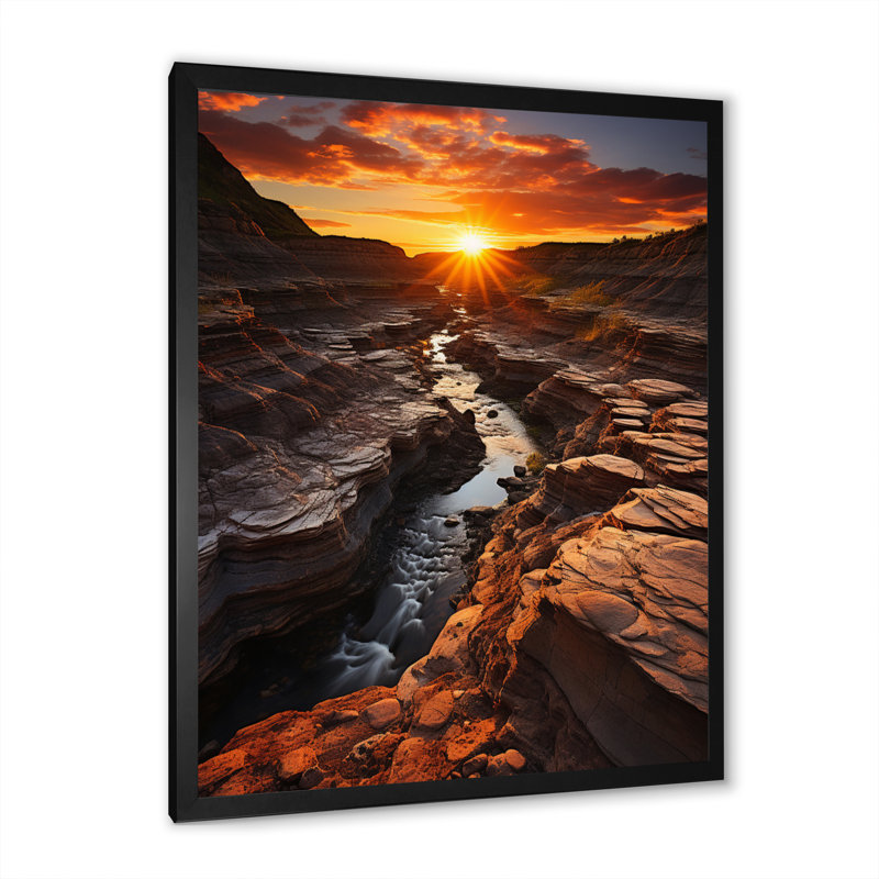 Avamay Canada Alberta Badlands I - impression, Cadre simple noir, H 20 po x l 12 po x P 1 po
