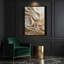 Abstrait art fluide sur toile brune 62-977664170