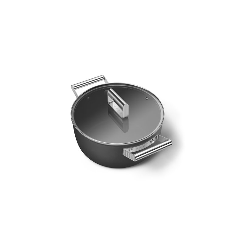 Casserole avec couvercle, 5 pte, Noir