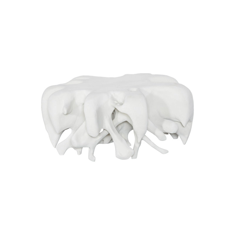 Cast Coffee Table Round, White Stone