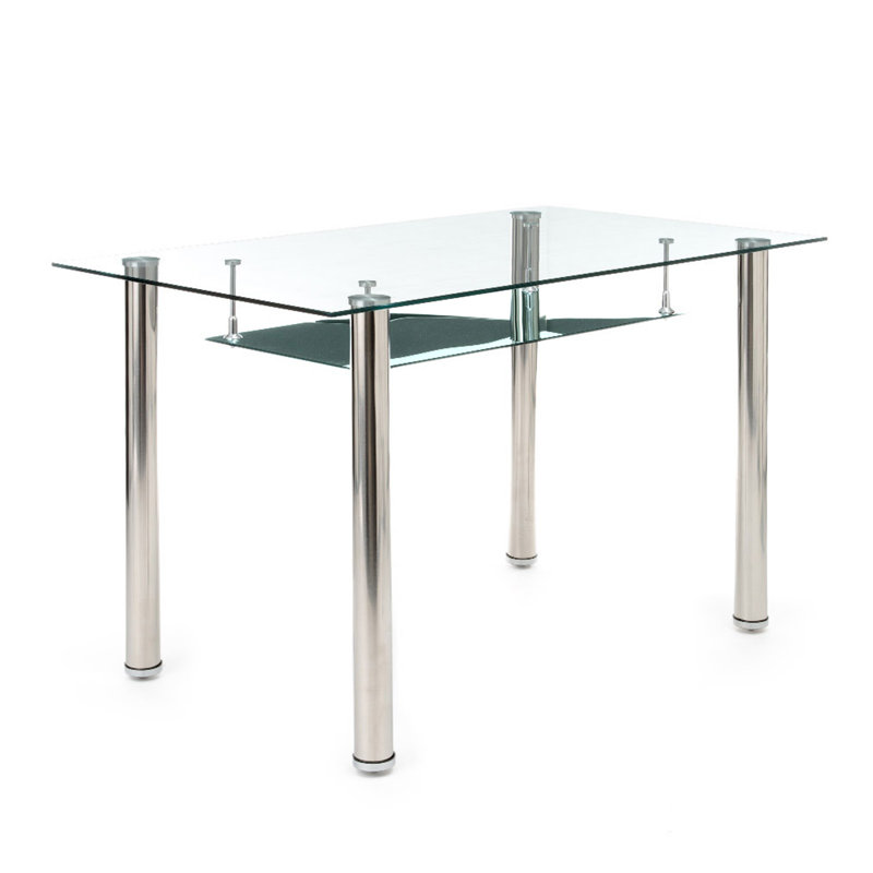 Laurent Glass Top Metal Base Writing Desk