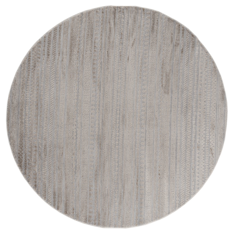 Emmeline Geometric Indoor Rug, Round 7'10"