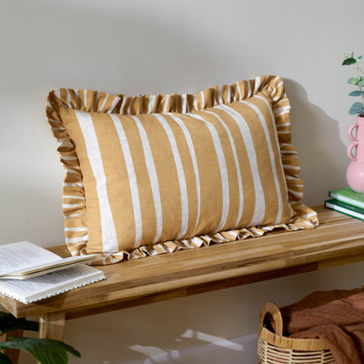 Carmon Stripe Striped Rectangular Cushion