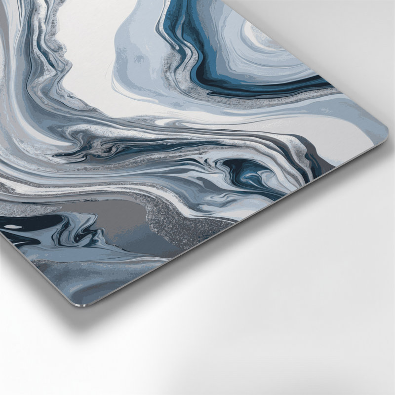 Art abstrait abstrait en métal gris 25, H 16 po x l 20 po