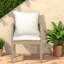 Chaises de salle à manger robustes pour patio, en bois d'acacia avec accoudoirs en corde, style rustique pour l'extérieur-1618712525