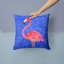 Bleu flamant rose ; coussin intérieur/extérieur rouge