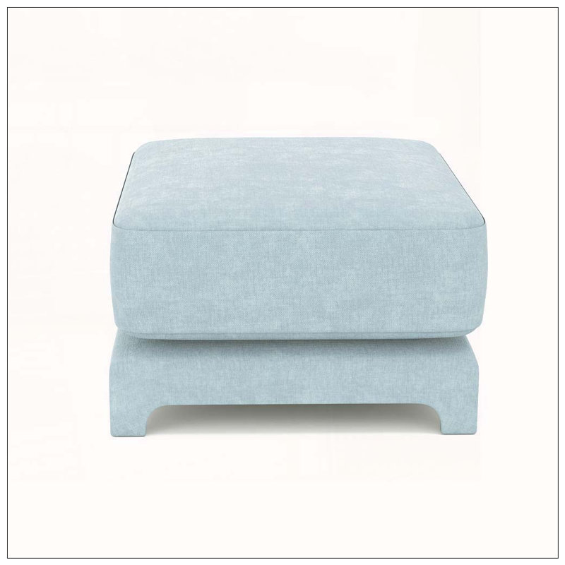 Canapé modulaire avec repose-pieds et tissu chenille
