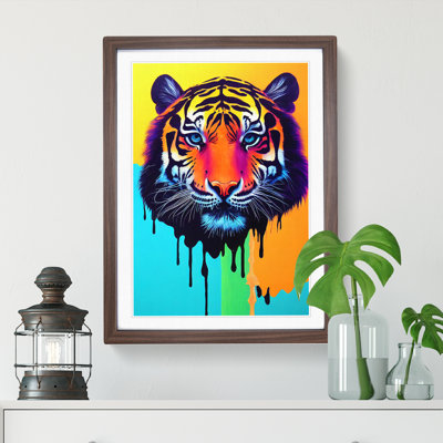 Painted Tiger No.5 Abstract - Wall Art