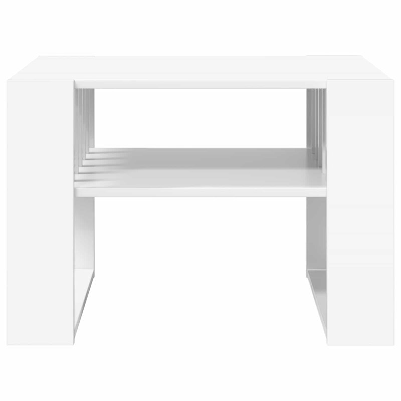 Coffee Table with Storage, White, 45cm. H x 66cm. L x 49.5cm. W