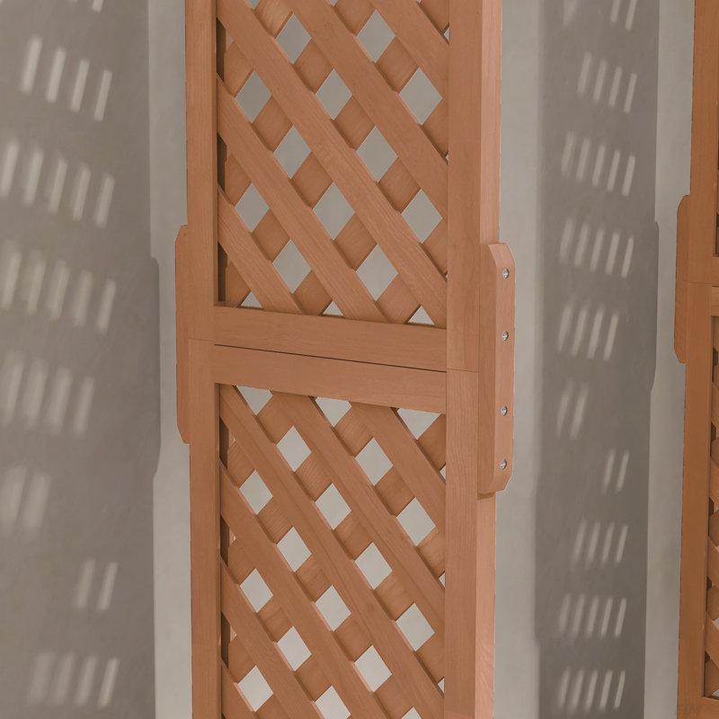 Outsunny Raised Garden Bed With Arch Trellis For Vine Climbing Plants