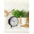 Table Clock Round Plastic Tabletop Clock with Alarm Function 5.75 Inches-22083954