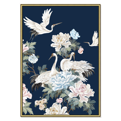 Danbury "Pearly White Cranes II" Painting