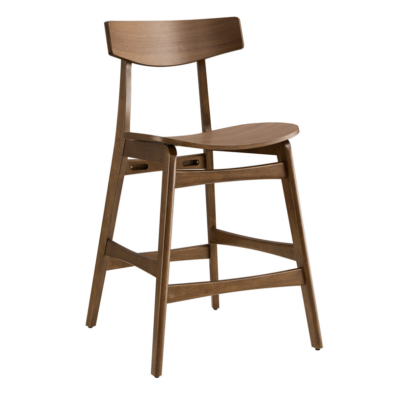 Solid Wood Counter Stool, Walnut