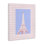 Tour Eiffel sur toile à rayures roses, design par Pooja Dave