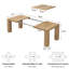 Table de salle à manger extensible pour 4 à 10 personnes, style ferme moderne

Table de salle à manger rectangulaire extensible de 140 à 220 cm avec 2 rallonges, table transformable pour salon, chêne naturel brun