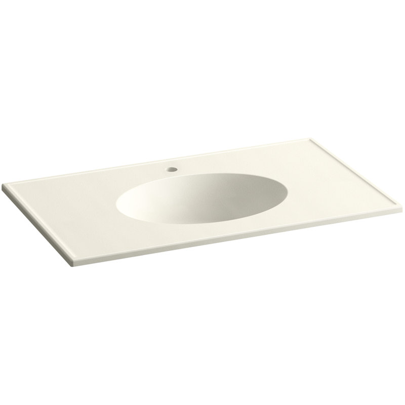 Impressions® Oval Dual Mount Bathroom Sink with Overflow, Biscuit Impressions