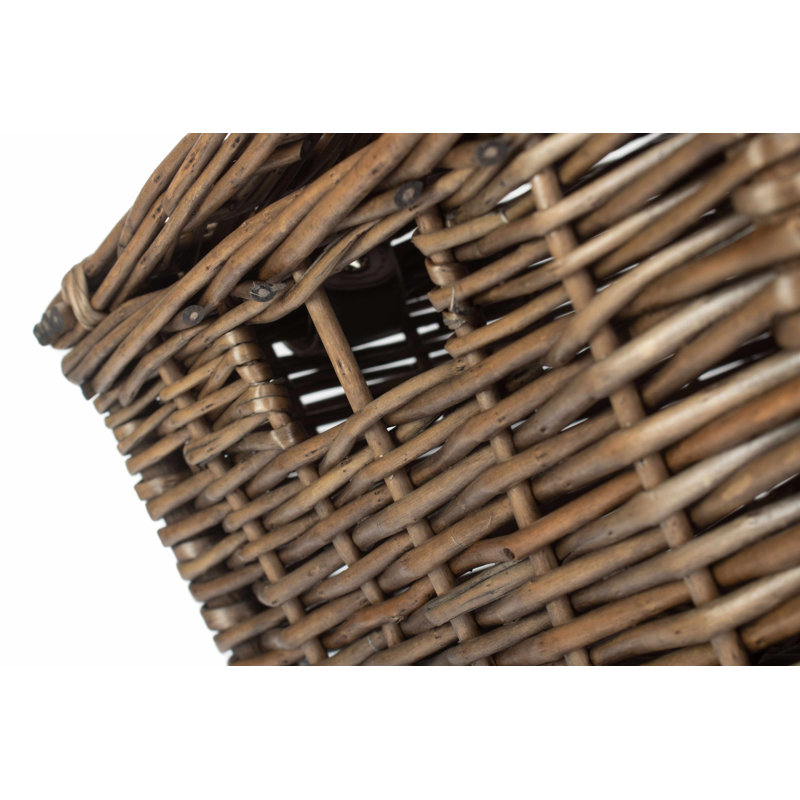 Wicker Hamper Basket, Antique Wash, 15cm H x 36cm W x 26cm D