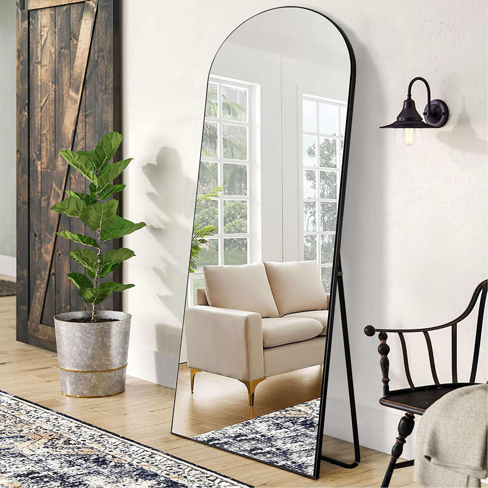 Full Length Body Mirror Floor Standing Wall Mounted Mirror, for Bedroom  Large