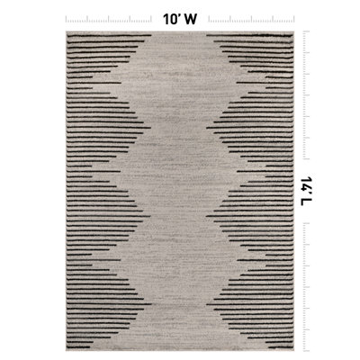 Damarcus Geometric Cream/Black/Gray Area Rug