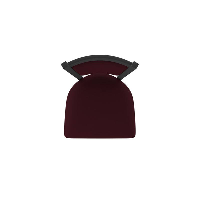 Tabouret pivotant Hadleigh, Noir froissé, Vinyle - bordeaux Canter, Tabouret de bar (siège d'une hauteur de 36 po)