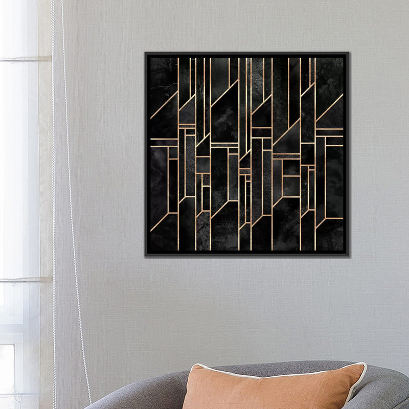 «Skies», impression sur toile, H 18 po x l 18 po x P 1,5 po, Toile avec cadre noir, Pas de tapis