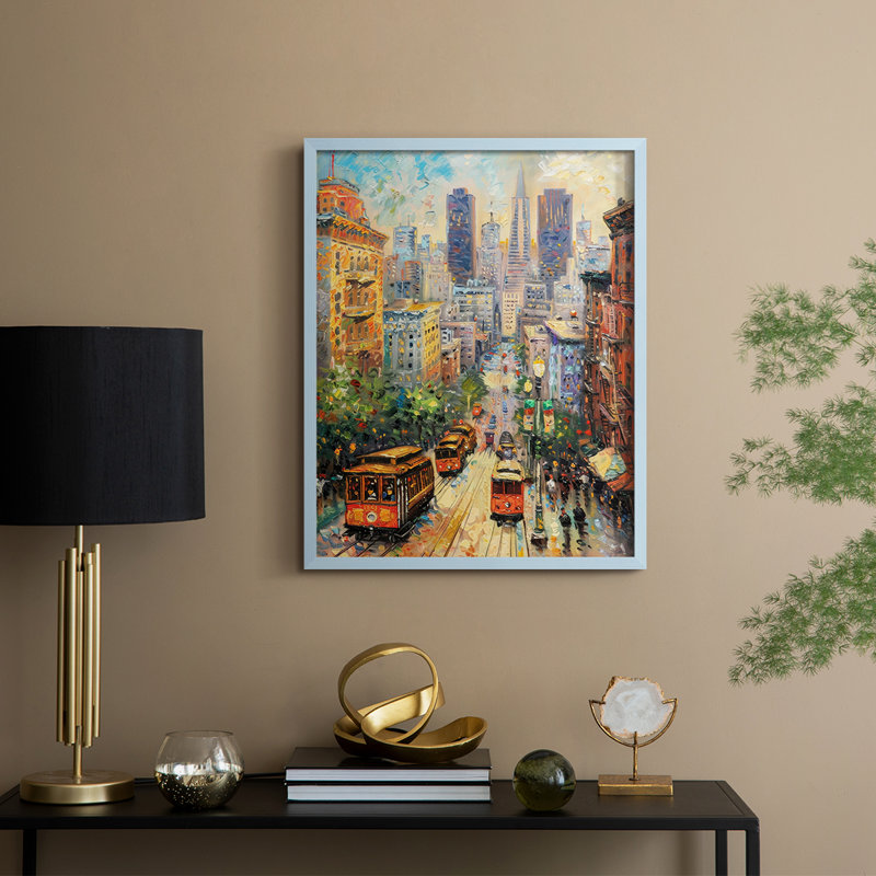 LANDSCAPES Series CECLV, reproduction encadrée - bois massif, H 11 po x l 9 po, Bleu