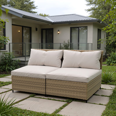 Causeuse d'extérieur Pe Wicker