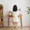 Bureau 100% bois massif bois naturel bureau d'ordinateur bureau d'étude bois de chêne naturel PC bureau bureau coiffeuse mince bois massif avec tiroir travail simple