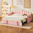 Upholstered Twin Size Daybed With Adjustable Height Pop Up Trundle Twin Bed And USB & Type-C Charging Port, Day Bed Frame With 2 Side Pockets, No Box-Spring Needed, Pink-147701580