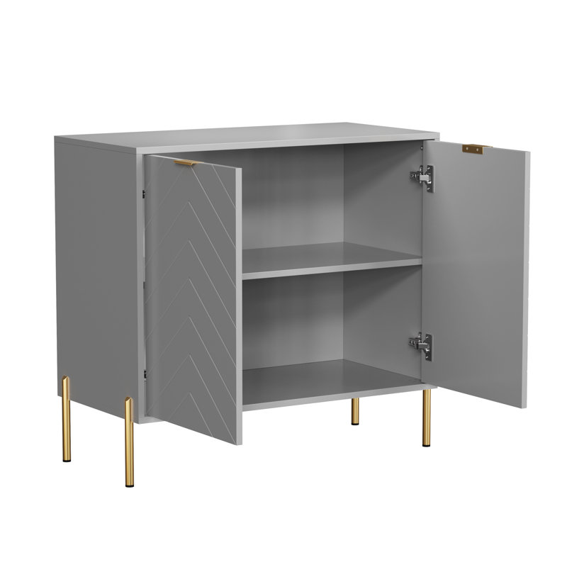 Rupena 31.5" W 2-Door Accent Cabinet, Gray