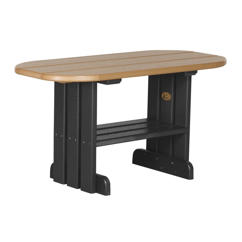 Table basse en plastique Kazan, Noir, Cèdre