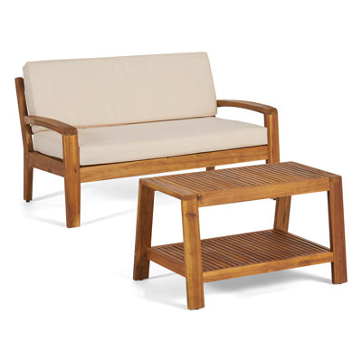 Outdoor Loveseat And Coffee Table Set