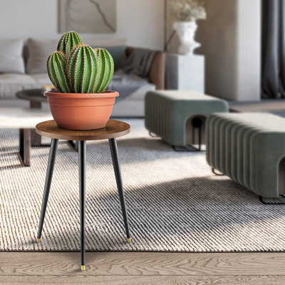 Table de bout à plateau supérieur en bois massif de 16 po de hauteur Iove