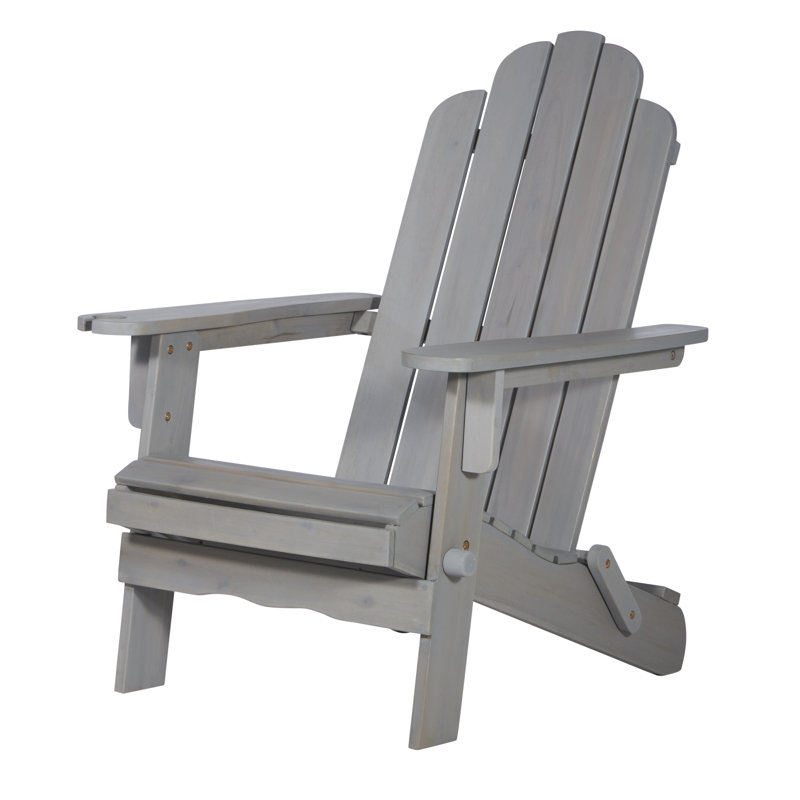 Blackwell Acacia Foldable Outdoor Adirondack Chair, Gray Wash