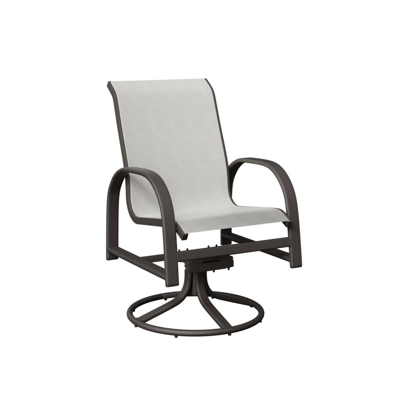 Chaise berçante pivotante en aluminium Amma Graphite Speckle, Noir luxe, Aluminium graphite moucheté