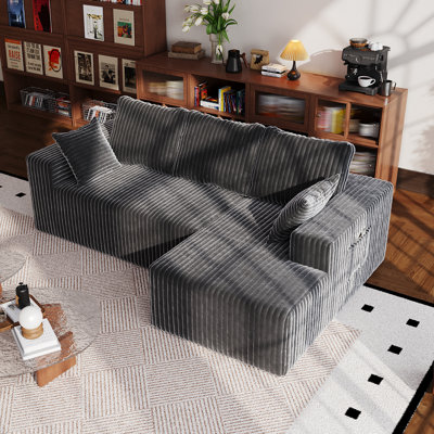 94"cloud Modular Sectional Couch Modern Minimalist Upholstered Couches, Comfort L Shaped Sofa For Living Room, Deep Seat Corner Couch, No Assembly Required