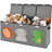 Toy Storage Organizer with Lids, Extra Large Toy Boxes for Kids, Handles and Divider, 142L, Grey