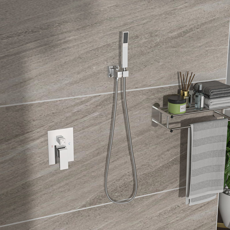 Dual Function Shower Head - 10 Inch Ceiling Mount With Rainfall And Handheld, Nozzle For Mineral Removal Heads In 360° Swivel Versatile Showering
