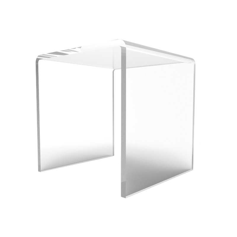 Présentoir en acrylique en forme de plexiglas à 3 côtés, H 5 po x l 5 po x P 5 po, Transparent