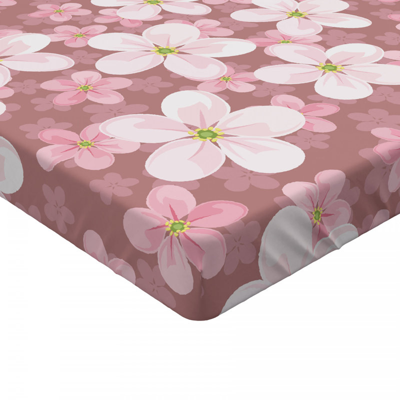 Microfiber Floral Fitted Sheet, Twin XL Fitted Sheet