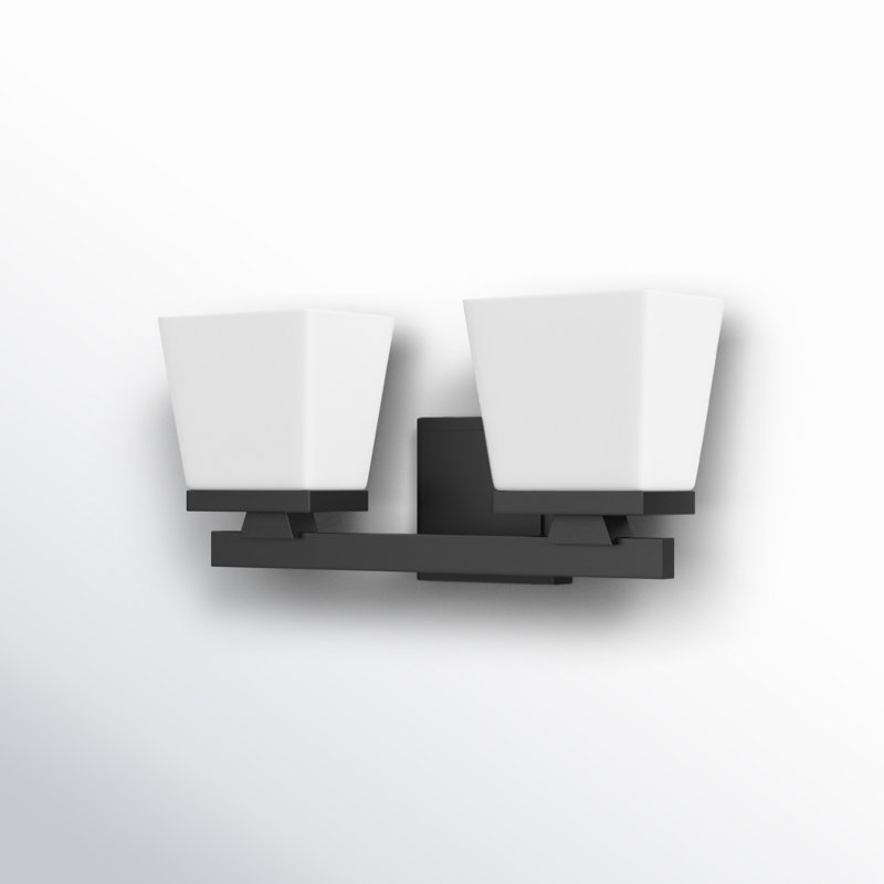 Meuble-lavabo 2 lumières Panora, Noir mat
